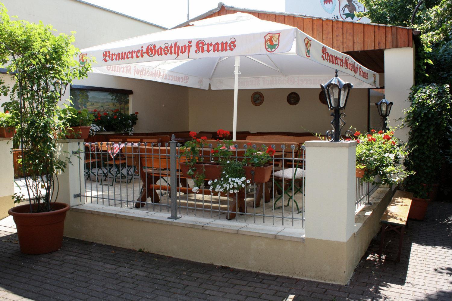 Brauerei Gasthof Kraus Hotel Hirschaid Luaran gambar